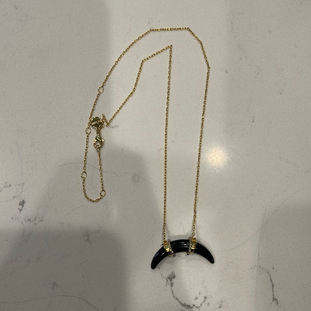 Stella & Dot gold pave horn